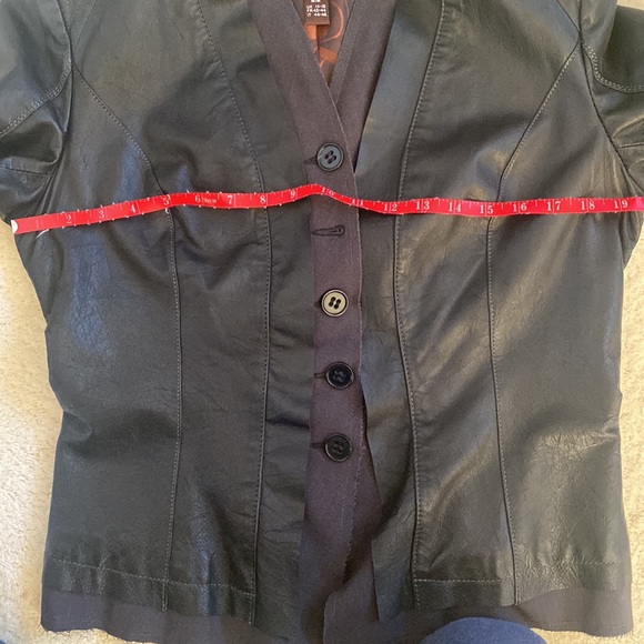 Black leather blazer / jacket - Picture 7 of 11